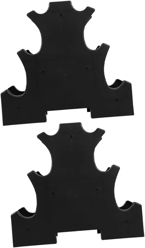2pcs Dumbbell Storage Rack Dumbbell Rack Weight Plates Rack Dumbbell Bracket Dumbbell Cradles Weight Stand Dumbbell Weight Handle Bracket Small Weight Rack Dumbbell Holder Black Pp VANZACK