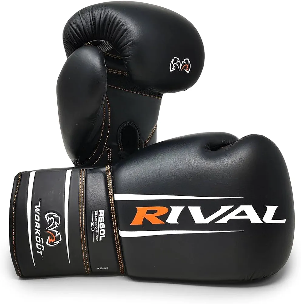RIVAL Boxing RS60 2.0 Lace Up Sparring Gloves, Bigger Punching Surface for Maximum Protection