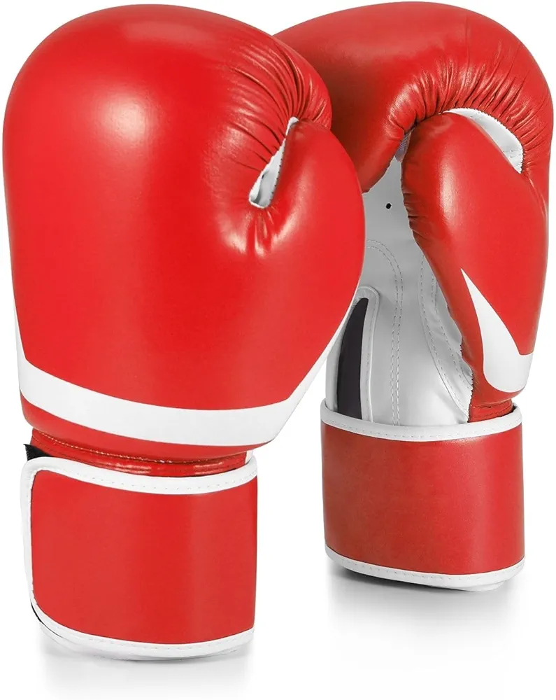Flexzion Boxing Sparring Training Gloves Pro Muay Thai Kickboxing Heavy Bag Punching Mitts Wrist Wrap Full Contact Combat Sport Protective Hand Gear Martial Art Supply for Women & Teens, 10Oz