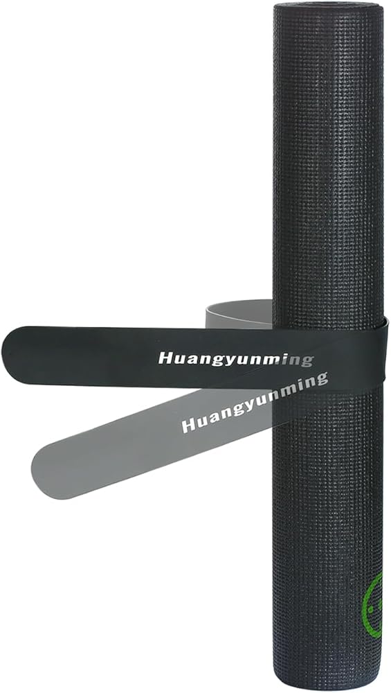Yoga Mat Strap Slap Band Keeps Your Mat Tightly Rolled and Secure with One Snap Fits Most Size Mats, Black