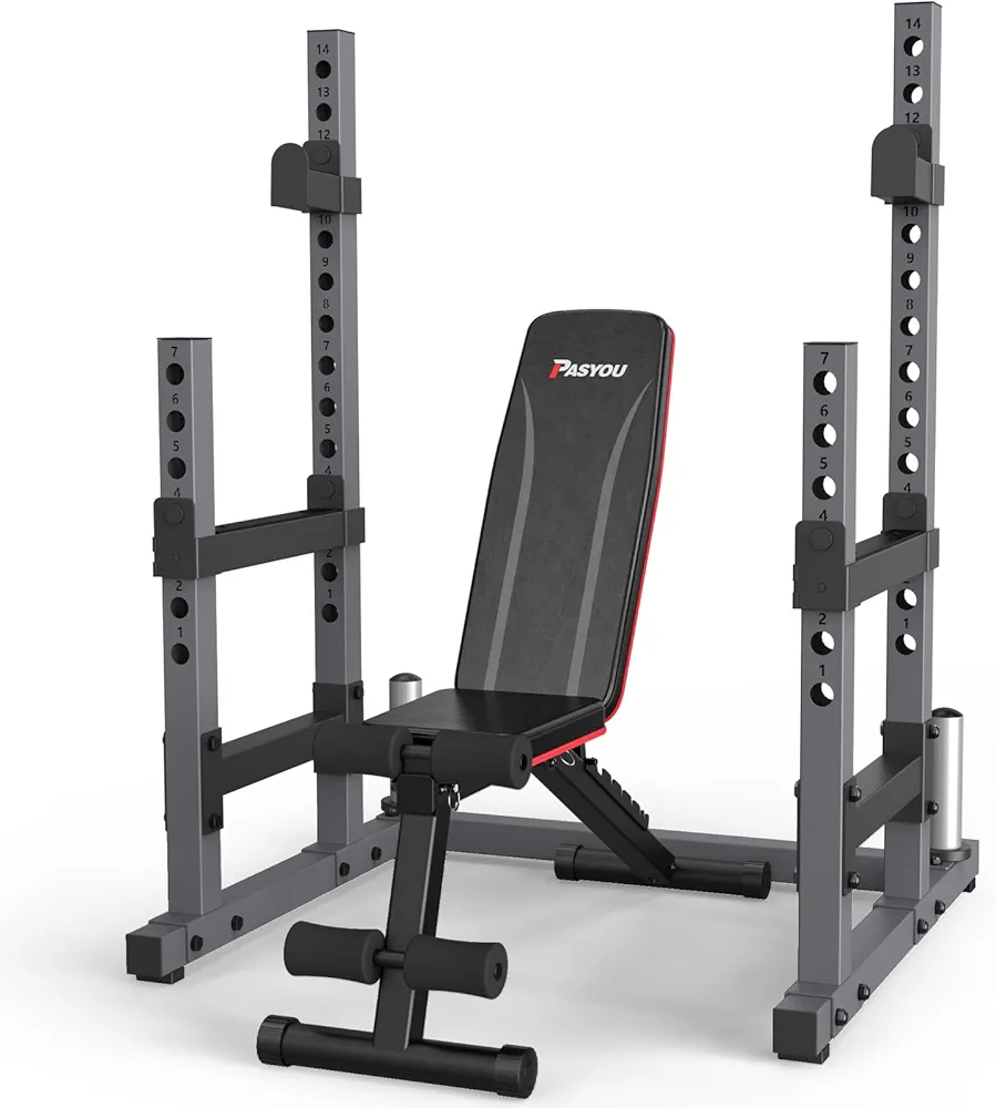PASYOU Adjustable Weight Bench & Squat Rack (PA300 & SR30)