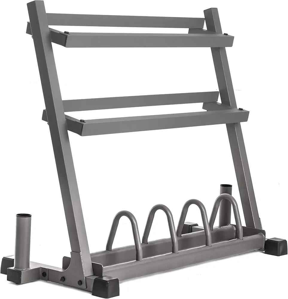 XMARK All-In-One Storage Solution, Dumbbells, Weight Plates and Barbells, Gray or Black