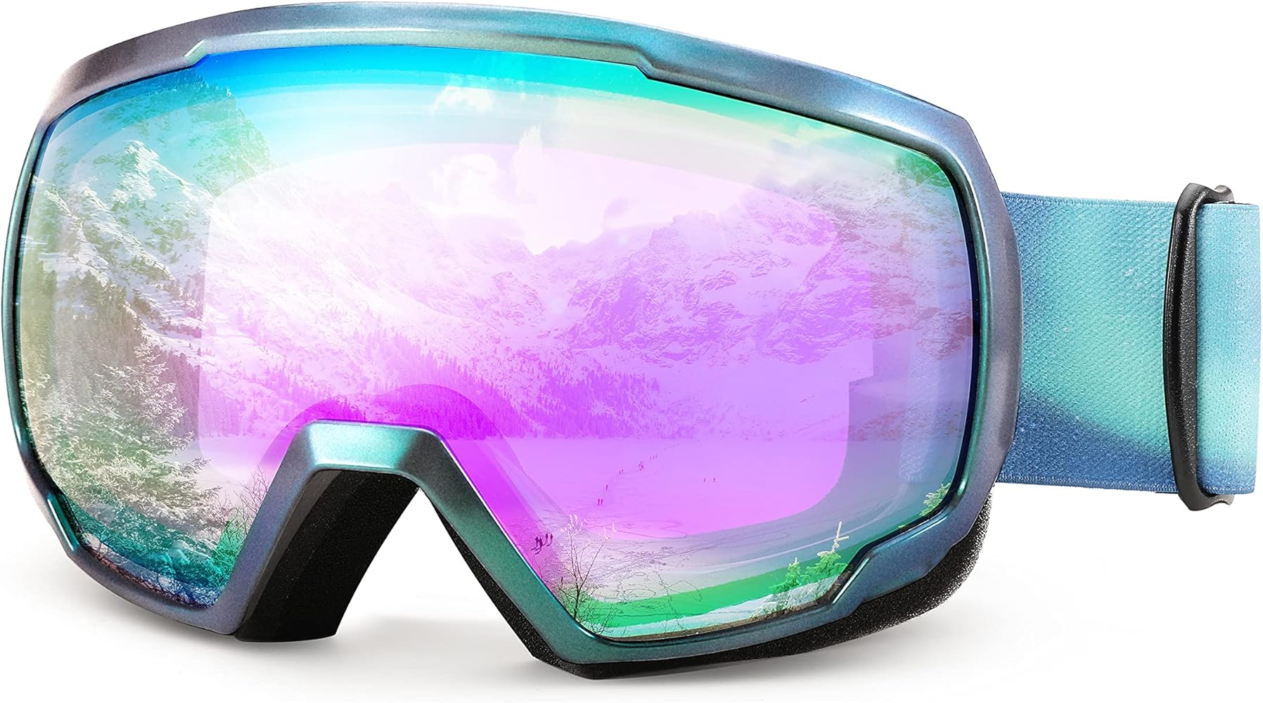 FEISEDY Goggles OTG - Over Glasses Motorcycle/Ski/Snowmobile Goggles for Men Women & Youth - 100% UV Protection B2960