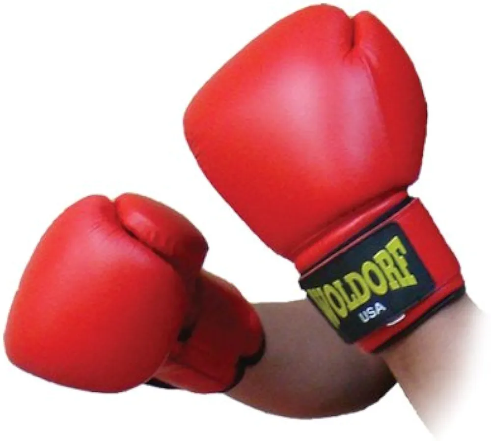 Woldorf Boxing Gloves in Top Grade Leather Red 14oz Grappling, Kickboxing, Fighting Gloves, Muay Thai Training Gloves, Heavy Bag Speed Punching Gloves.