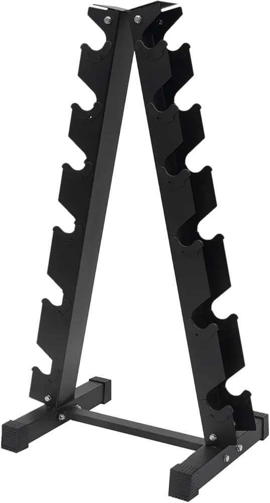 Dumbbell Rack Stand Only, 6 Tier Compact A-Frame Dumbbell Rack, 660 Weight Capacity Weight Rack for Dumbbells, Steel Dumbbell Holder for Homes, Hotels, Gyms, Schools
