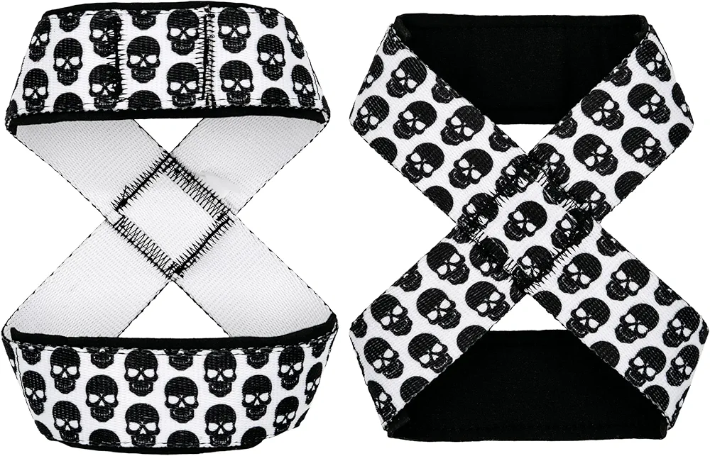 Figure 8 Lifting Straps for Weightlifting - Wrist Wraps for Powerlifting, Cross Training, Deadlifts, Shrugs, Strongman, Bodybuilding, Hand Bar, Fitness, Gym, Barbell, Men & Women