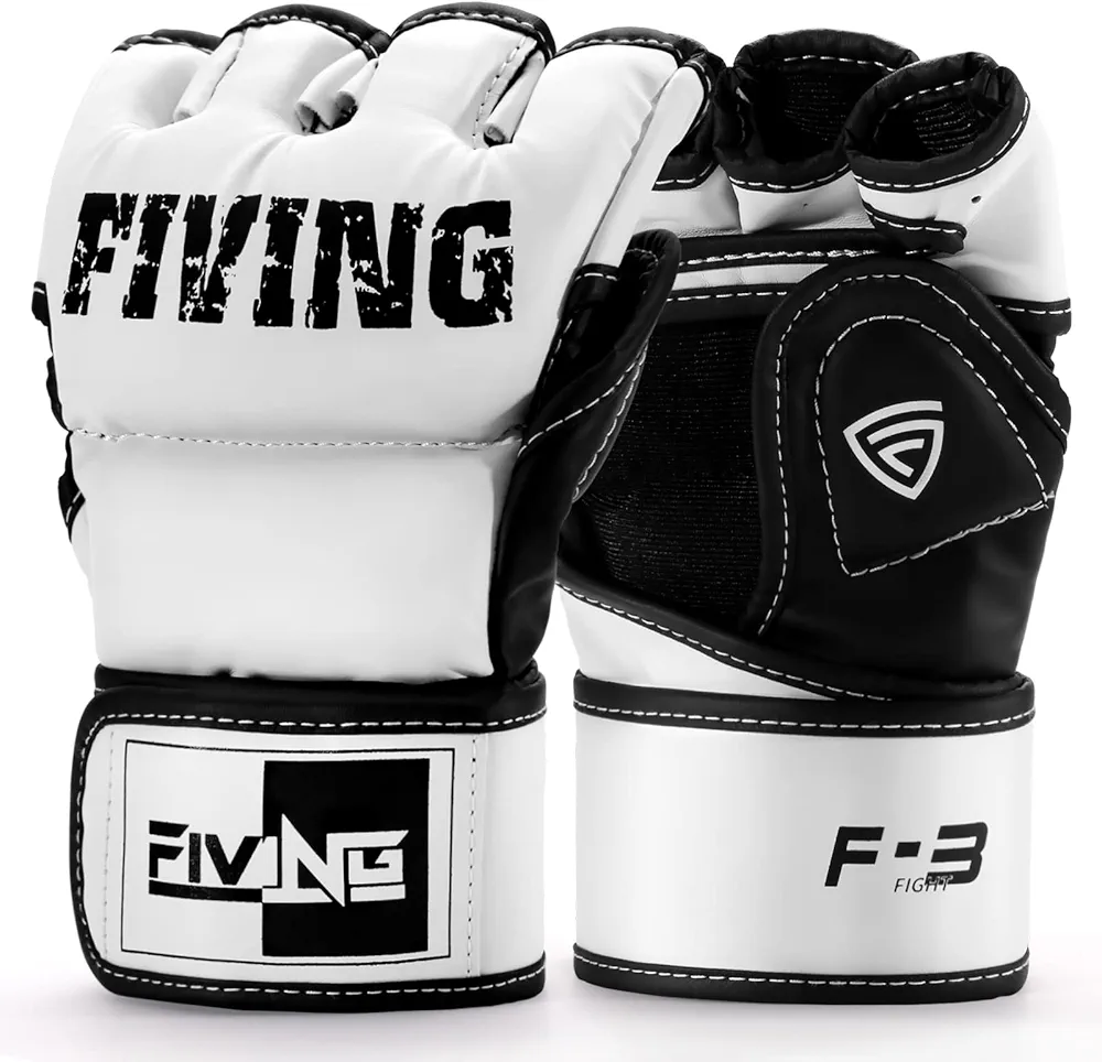 FIVING MMA Gloves for Men & Women,Boxing Gloves for Punching Bag,Sparring,Training,Muay Thai,MMA,Martial Arts Bag Gloves,Kickboxing Gloves with Open Palms