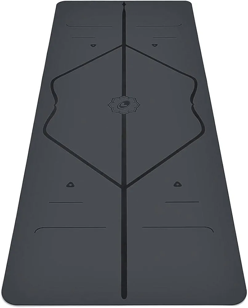 Liforme Original Yoga Mat – Free Yoga Bag Included - Patented Alignment System, Warrior-like Grip, Non-slip, Eco-friendly, sweat-resistant, long, wide, 4.2mm thick mat for comfort