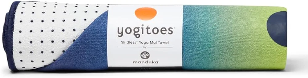 Yogitoes Yoga Mat Towel - Lightweight, Quick Drying Microfiber, Non Slip Skidless Technology, Use in Hot Yoga, Vinyasa and Power, 71 Inch (180cm), Emerald Array