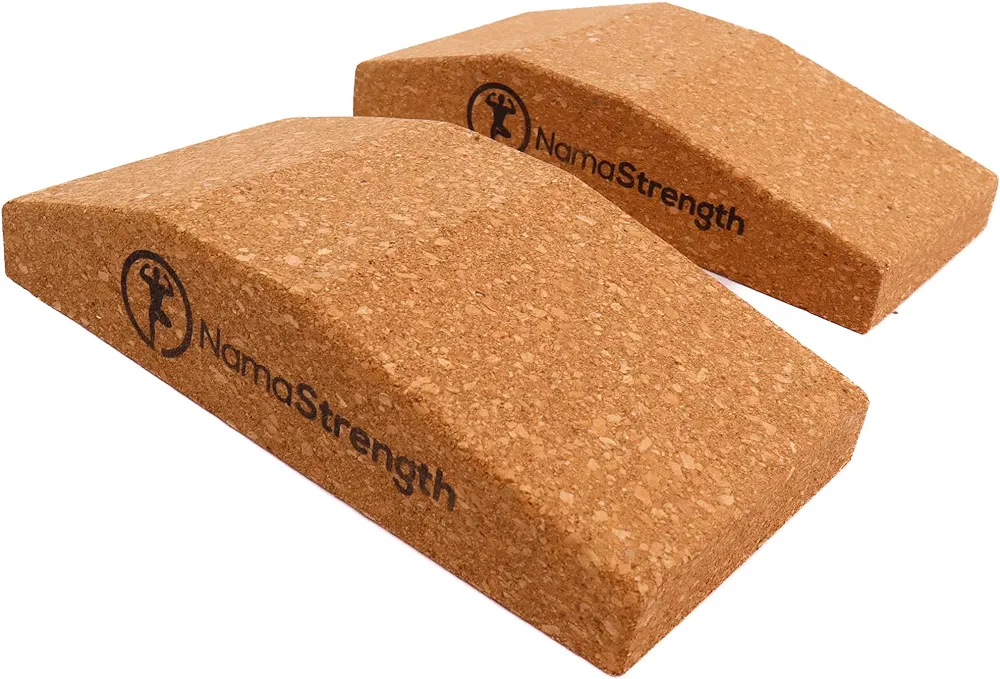 Yoga Wedge for Wrist, Wrist Support Yoga Cork Yoga Wedge Block, Non-Slip Yoga Wrist Support, Set of 2