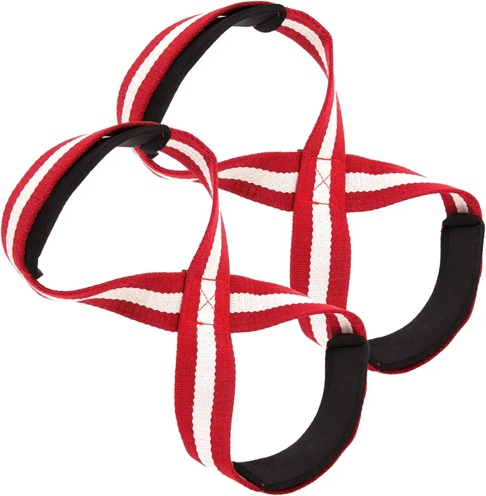 BESPORTBLE 1 Pair of Deadlift Straps Figure Lifting Straps Wear-Resistant Lifting Straps Portable Gym Straps Supplies Red