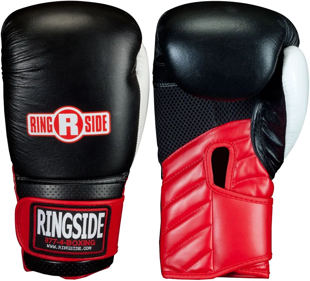 Ringside Gym Sparring Boxing Gloves Black, 18 oz