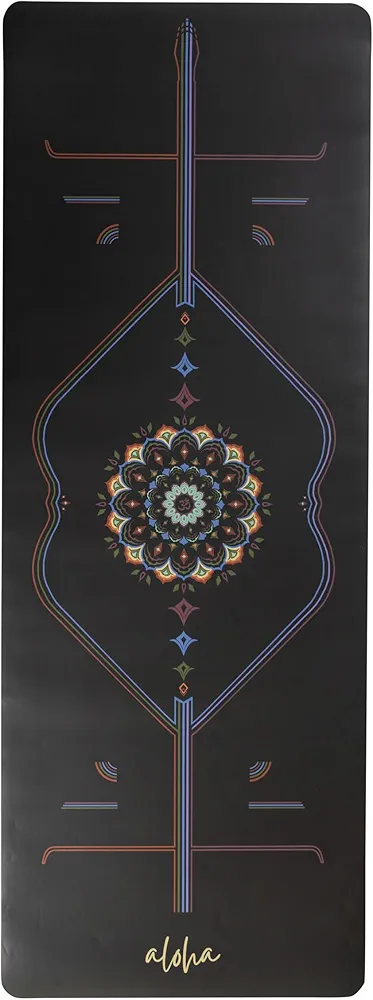 Aloha Yoga Mat - Non-Slip PU Rubber, Eco-Friendly, Sweat-Resistant, 4.5mm Thick, Durable, Easy-to-Clean, Excellent Grip, 72”x27” for Yoga, Pilates, Fitness, and Hot Yoga
