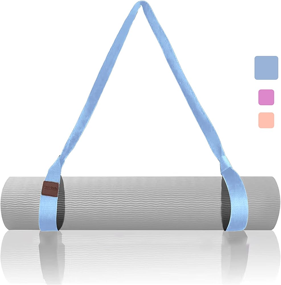 Yoga Mat Strap/Sling Adjustable Exercise Mat Strap Carrier Macaron Style Color Made Of Premium Polyester Cotton (only straps)