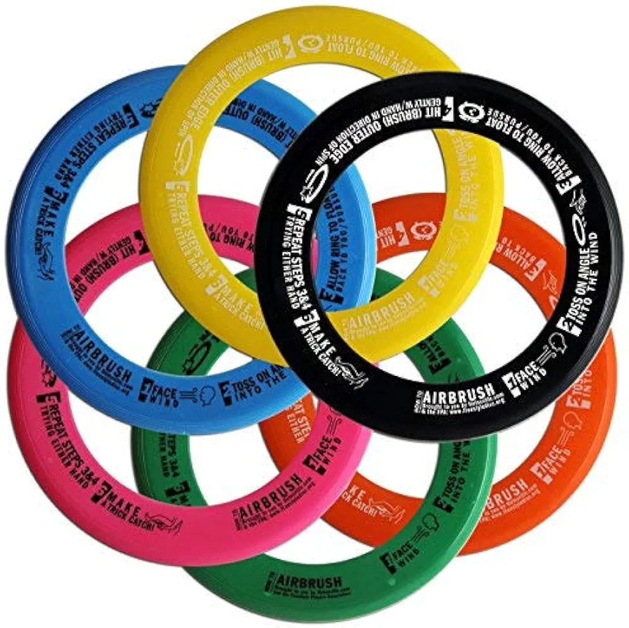 Whiz Ring Freestyle Flying Disc Six Pack - Assorted Colors