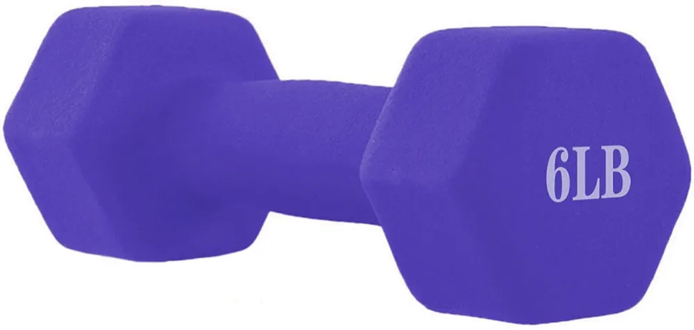 A Pair Neoprene Dumbbell Barbell Neoprene Coated Weights 6/8 / 10/12 15 Pound Anti-Slip, Anti-roll, Hex Shape Colorful One Pound Weights Women Hand