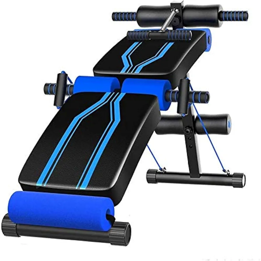 Weight Bench Adjustable, Utility Workout Bench Foldable Strength Training Bench, Press Exercise Gym Bench for Weightlifting and Strength Training,Blue