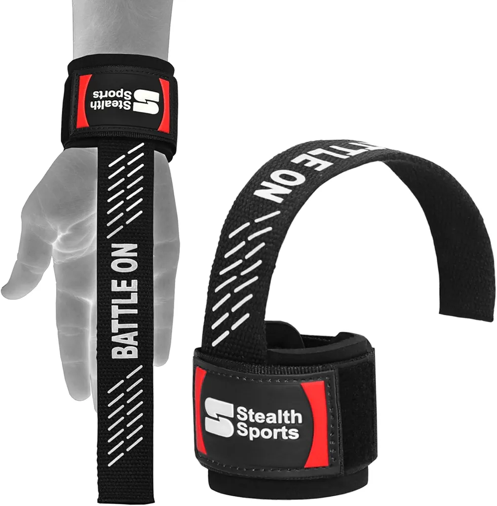 Weight Lifting Straps with Wrist Support – Non Slip Gym Wrist Straps Wraps – 6MM Neoprene Padded Power Strap - Weightlifting Fitness Bodybuilding Workout –Deadlift Straps