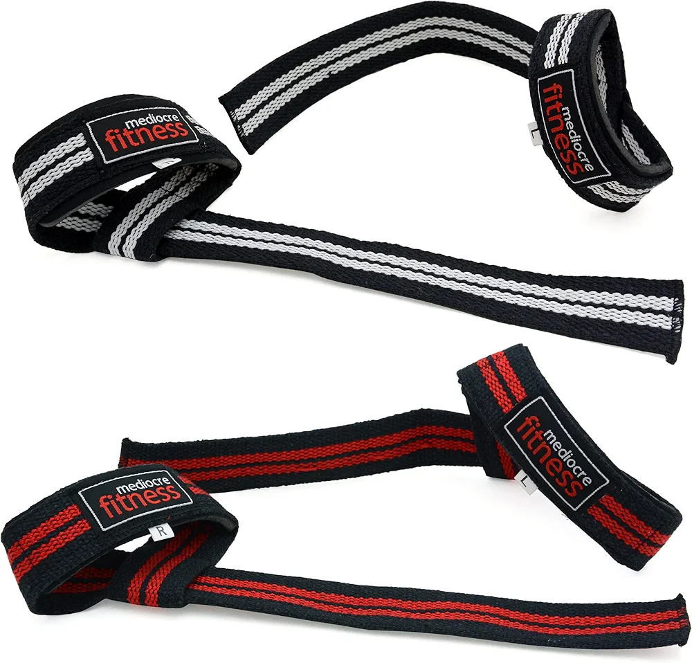 Heavy-Duty Weight Lifting Straps (2 Pairs / 4 Straps) for CrossFit, Gym, Training - 24" Length, Padded, Premium Quality, 1 Year Warranty