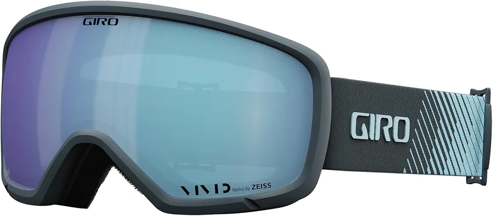 Giro Ringo Ski Goggles - Snowboard Goggles for Men, Women and Youth - Dark Shark Streaker Strap with Vivid Royal Lens