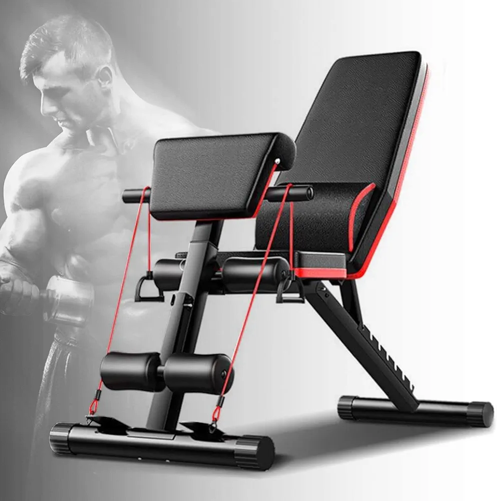 Adjustable Weight Bench, Multifunctional Workout Weight Fitness Bench Home Gym Fitness Workout Exercise, for Bench Press, Shoulder, Ab Muscle Training, Biceps, Leg Exercise