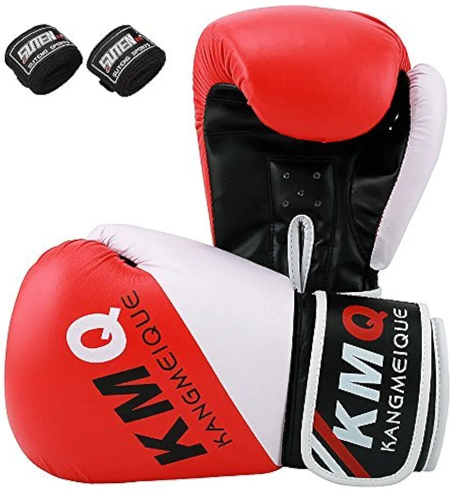Pro Boxing Training Sparring Gloves with Punching Holes Muay Thai Blue Fighting Gloves, Muay Thai Training Gloves, Heavy Bag Gloves for Speed Punching