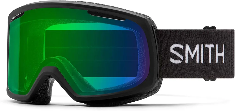 SMITH Riot Snow Goggle - Black | ChromaPop Everyday Green Mirror + Extra Lens