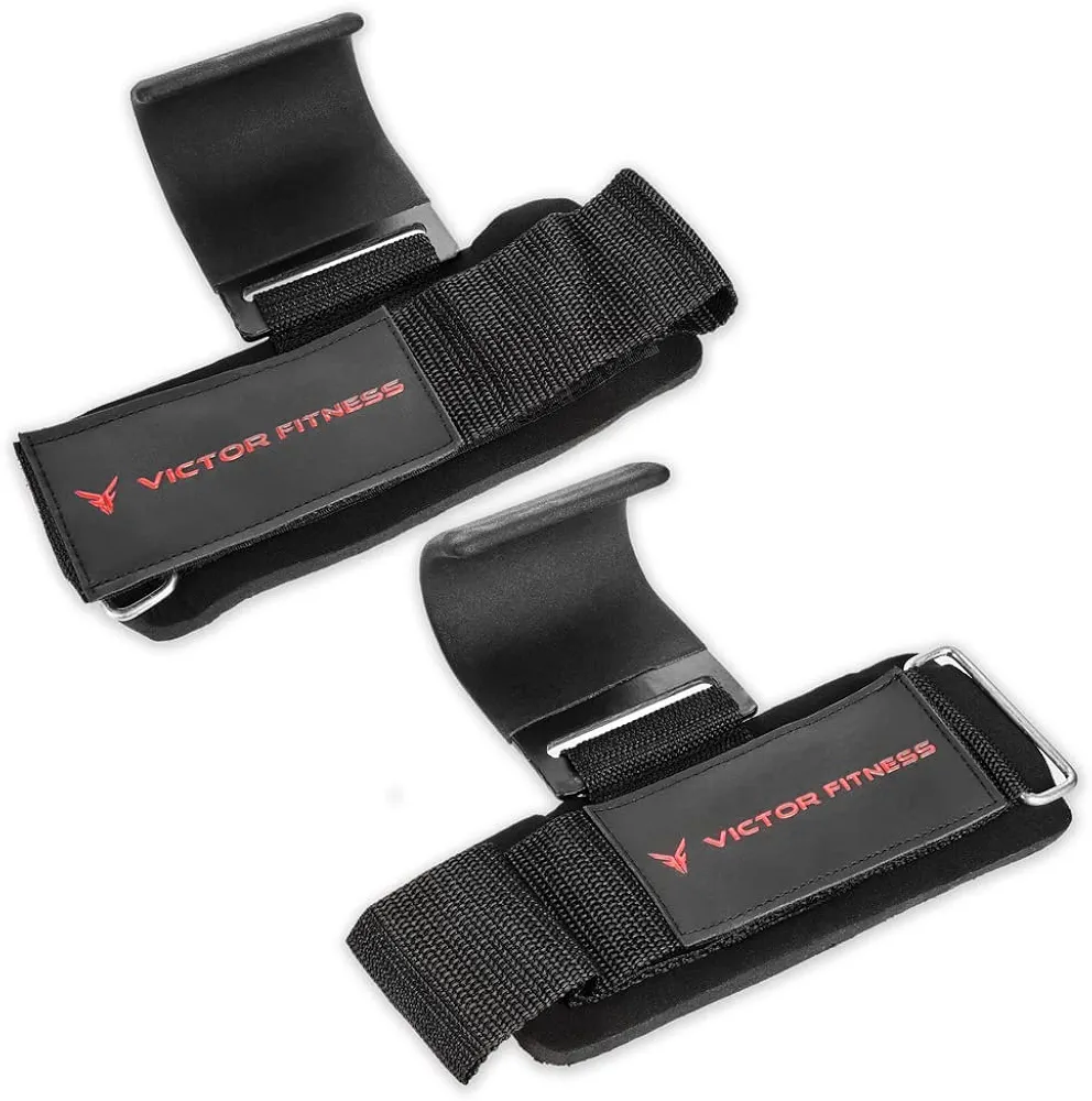 VFGHK Row and Heavy Lifting Grip Hooks Black/Red