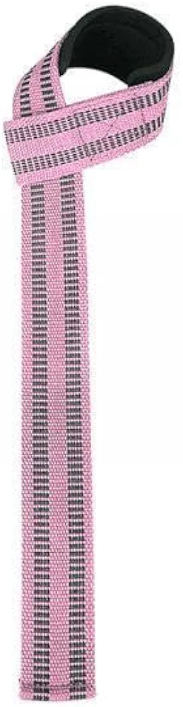 B Baosity 2X Weight Lifting Strap Wrist Wrap Strength Training Lifting Strap, Deadlift Strap, Wrist Strap for Fitness, Home Gym Deadlifts, 56.7cmx3.6cm, Pink