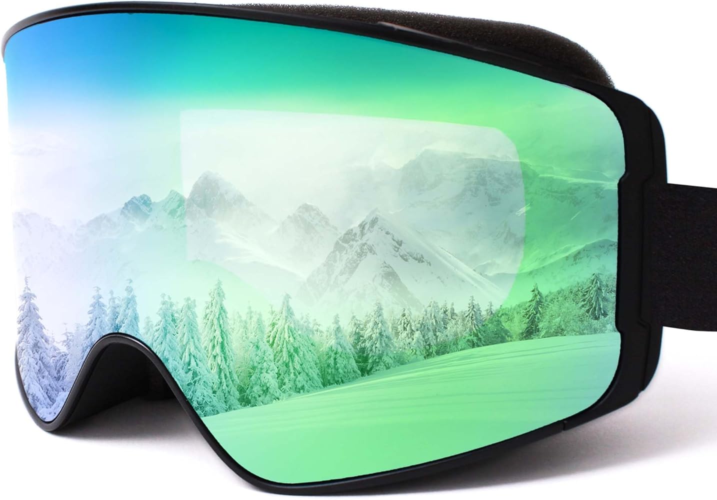 OTG Ski Goggles with Interchangeable Lens System - Polarized Anti-Fog Snowboard Over Glasses Goggles