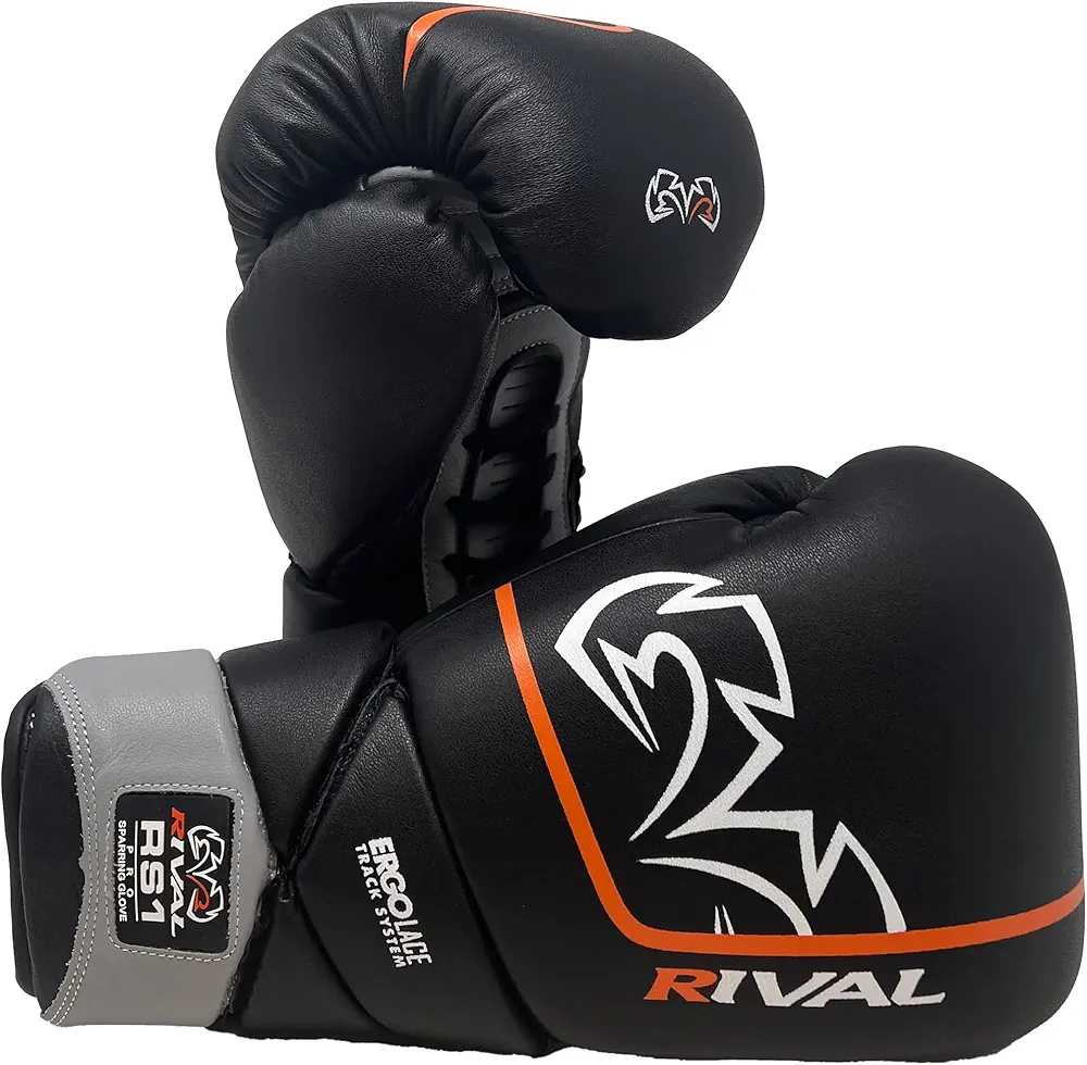 RIVAL Boxing RS1 Pro Sparring Gloves, 20th Anniversary Edition, Dynamic X-Shaped Lacing System with a 15 Degree Angled Lace Track