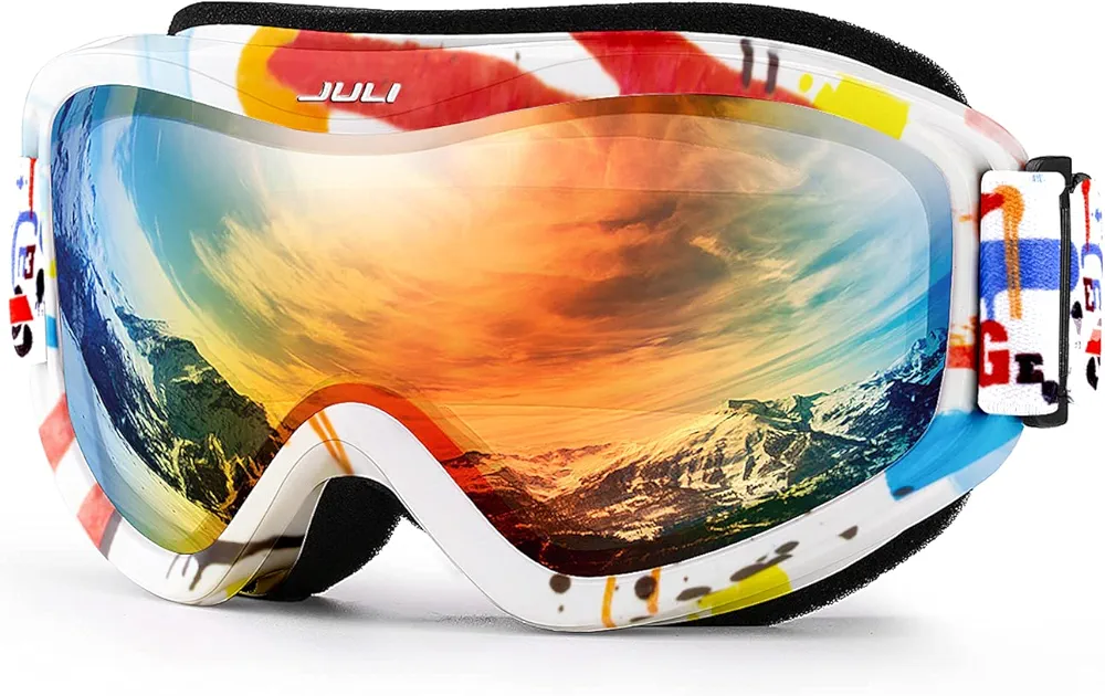 Juli Kids Ski Goggles,Snow Snowboard Goggles Boy Girl Snowmobile Skiing Skating Age 3-8 4302