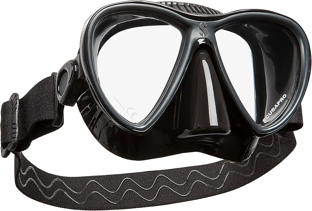 SCUBAPRO Synergy Twin Trufit Scuba Mask with Dual Lens and Comfort Strap for Diving, Black