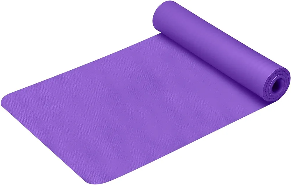 Yoga Mat Non Slip 5mm Thick High Density Anti-Tear Non Slip Exercise Mat with Carrying Strap Hot Yoga Mat for Pilates, Fitness, Gym, Stretching, Workouts, Floor, Home Yoga