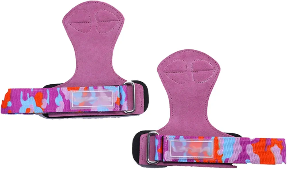 ciciglow Weight Lifting Wrist Wraps, 2PCS Heavy Duty Weight Lifting Gym Straps for Women, Heart Shaped Pattern Grip Pull Ups Deadlift Strap (M)