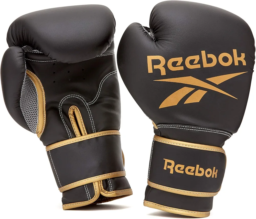 Reebok Unisex's Boxing Gloves-16oz-Gold/Black, Gold/Black, 16 oz