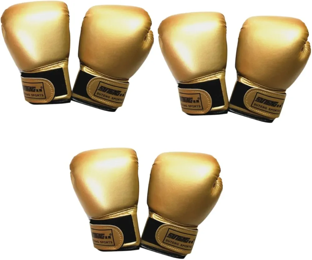 Kisangel 3 Pairs Punch Mitts Gloves Boxing Gloves 16 oz Boxing Gloves Boxing Gloves Men Kids Boxing Kids Boxing Gloves PU Gloves Liner Punching Bag Child