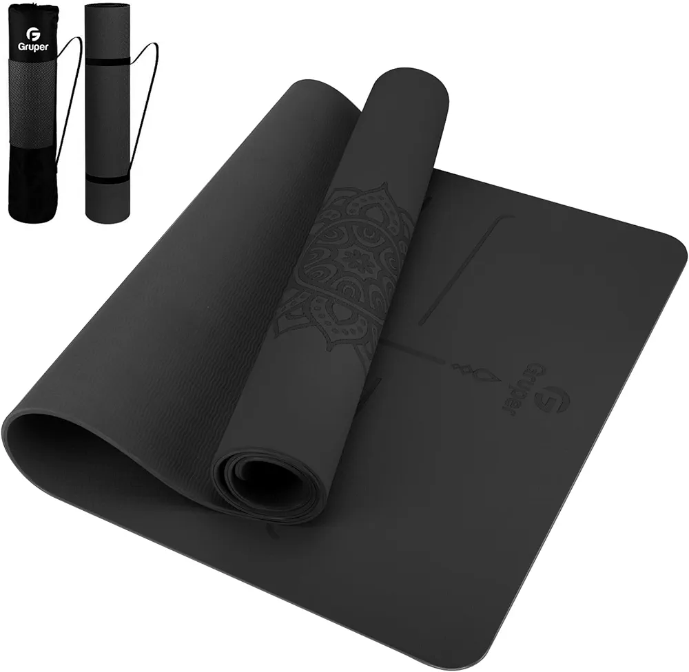 Yoga Mat Non Slip TPE Thick Yoga Mat with Alignment Mark, Large Size 72"L x 32"W x 0.32"Th,Anti-Tear Exercise & Fitness Mat for Yoga, Pilates & Floor Workouts