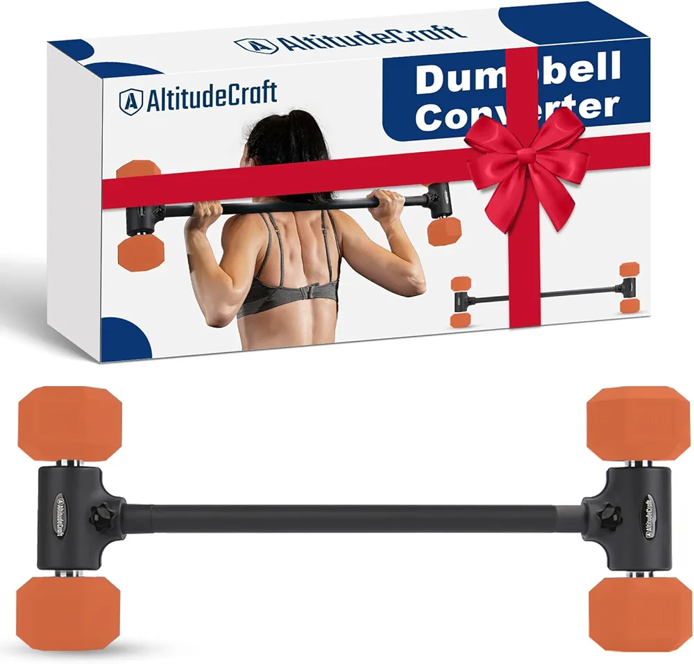 Dumbbell to Barbell Converter, Transform Dumbbells to Barbell Bar, Dumbbell Barbell Converter for Home Gym