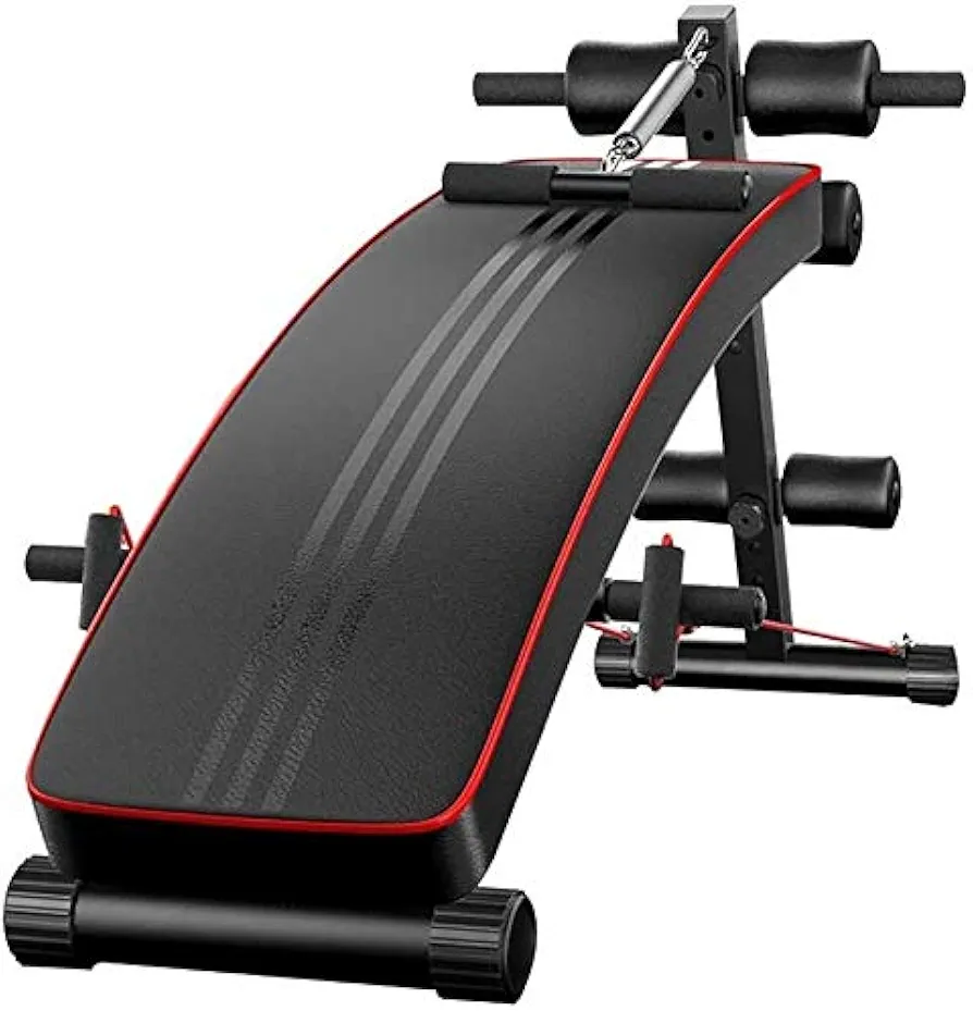 Weight Bench Adjustable, Foldable Press Exercise Gym Bench Sit Up Incline Abs Benchs Decline Bench, for Weightlifting and Strength Training,Black