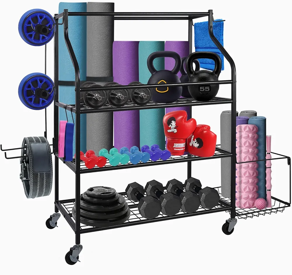 Dumbbell Rack Stand,Weight Rack for Home Gym,Yoga Mat Holder,Kettlebell Rack Squat Rack Gym Equipment for Home Gym Storage,Dumbell Rack