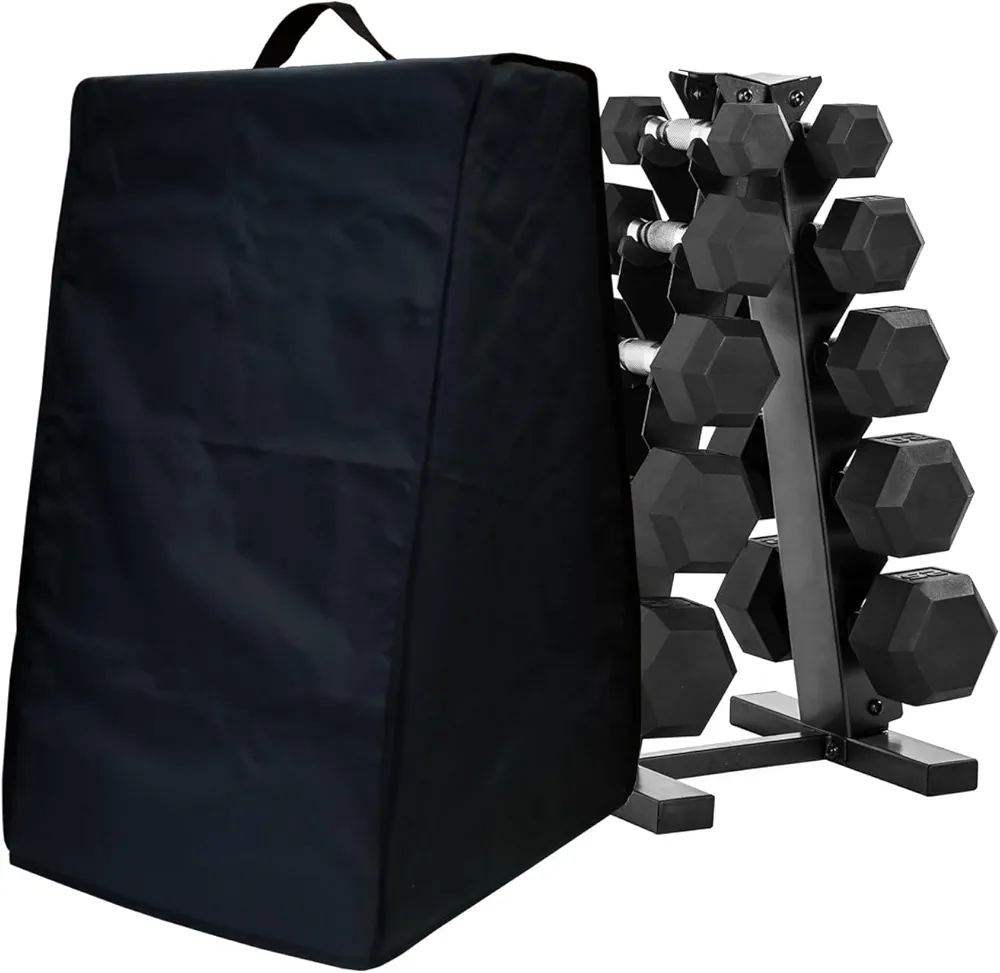 Dumbbell Rack Cover, Dumbbell Weight Rack Dust Cover, A-Frame Dumbbell Rack Cover, Dustproof Waterproof Anti-Scratch Cover for Home Gym Dumbbell Rack, Compact A Home Fitness Rack Cover