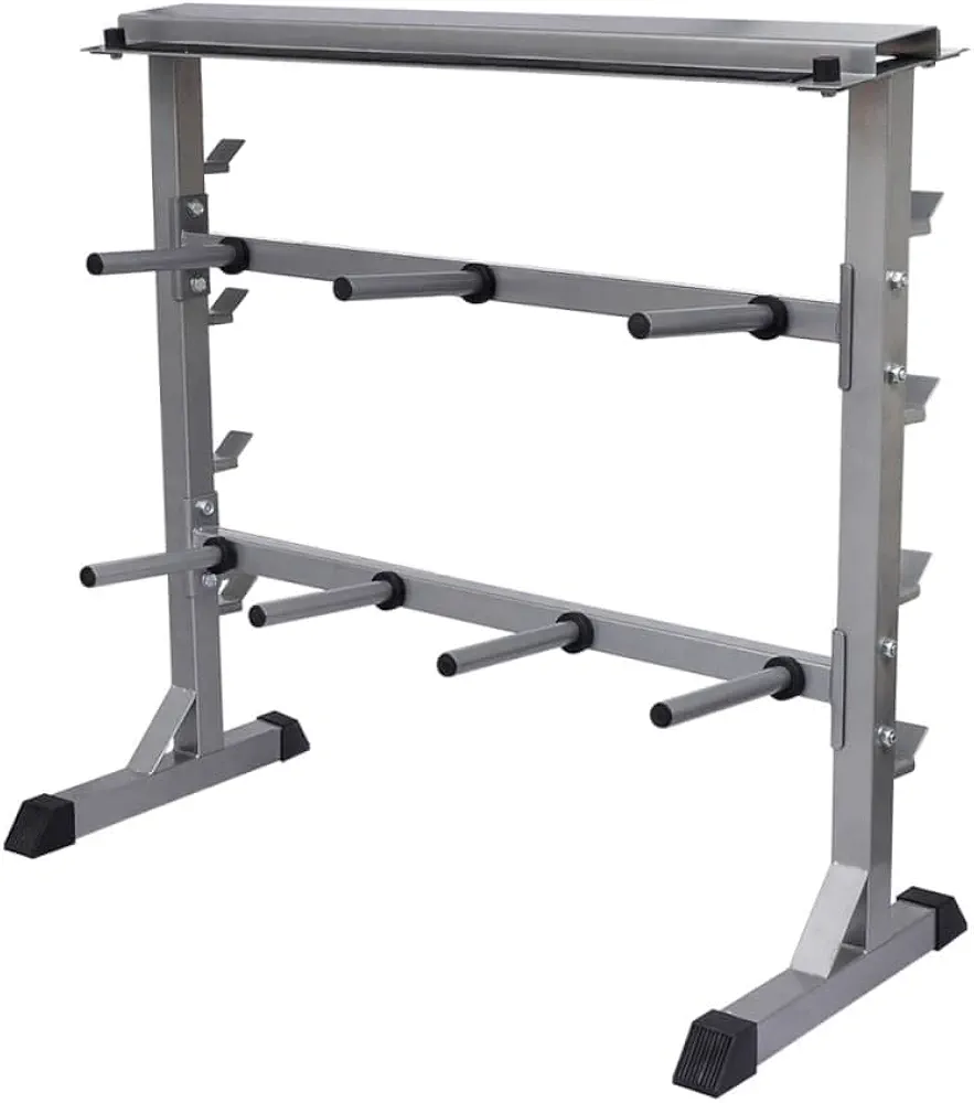 vidaXL Dumbbell Rack, Weight Rack for Beginners and Professional Use, Barbell Shelf, Weight Stand for Kettlebell Storage Organization Home Gym