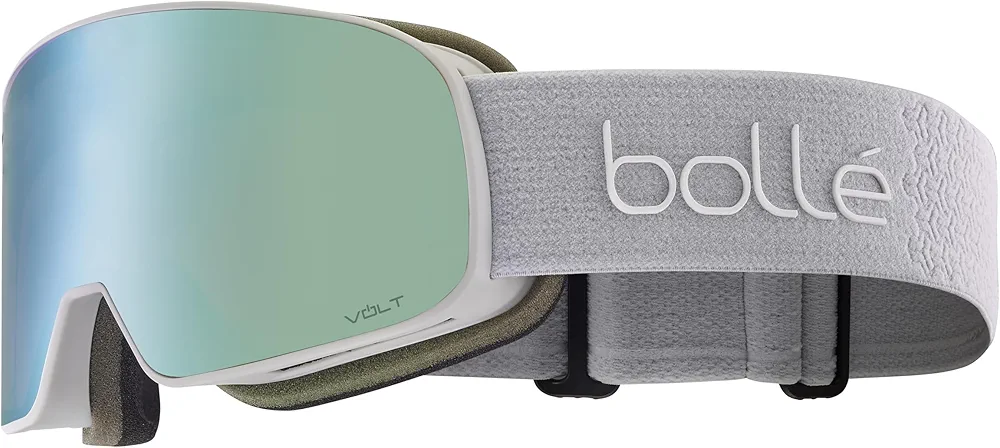 bollé Nevada Small Cylindrical Snow Goggle - Matte Lightest Grey | Volt Ice Blue