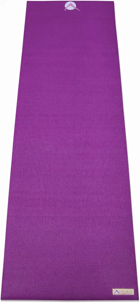 AURORAE Classic/Printed Extra Thick and Long Yoga Mat. Slip Free Rosin included