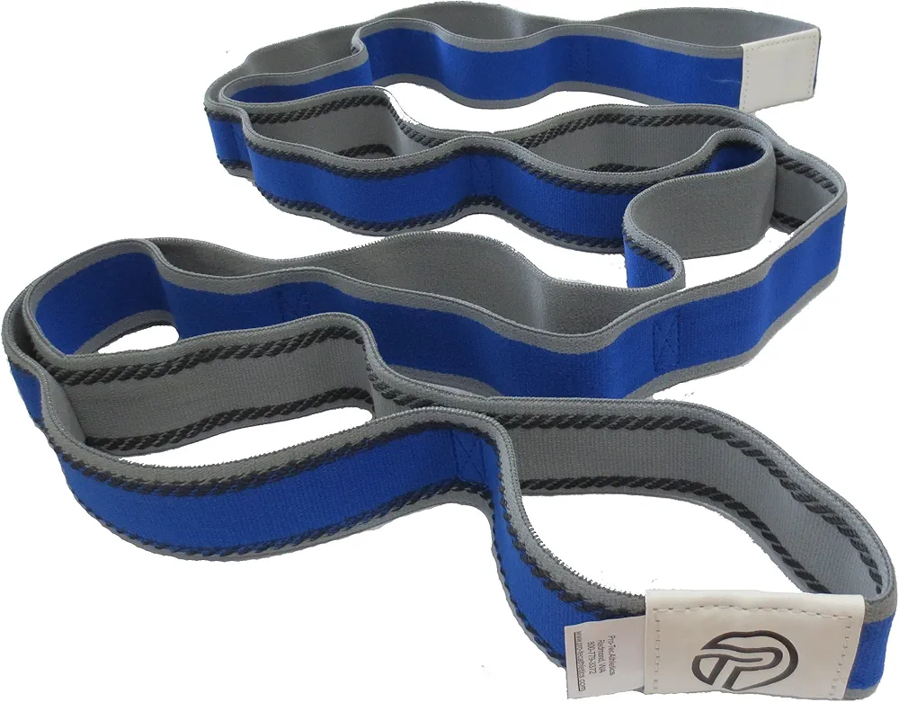 Pro-Tec Stretch Band, Blue, Strength Training, Resistance Bands, Latex, Toning, Shoulders, Back, Glutes, Core, Foot, Upper & Lower Legs, Easy to Use, Working Out, Static Stretching, Dynamic Exercises