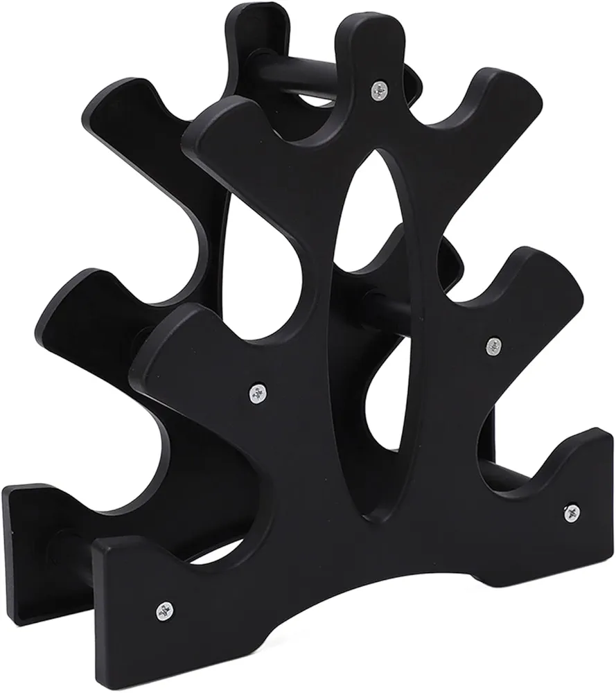 Dumbbell Rack Stand Only, 3 Tier Dumbell Stand 20kg Bearing Dumbbell Rack Stable Triangle Design Dumbbell Storage Rack Weight Stand for Dumbbells Durable Weight Holder Rack for Dumbbells ﻿