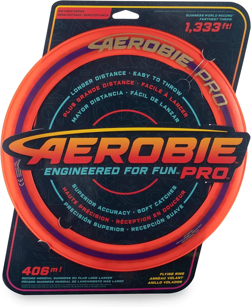 Aerobie Pro Ring Outdoor Flying Disc, 35.6cm, Orange