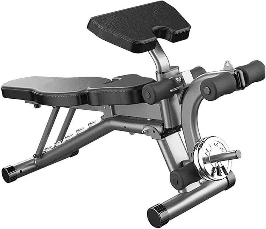 Dumbbell Bench Sit-up Fitness Equipment, Adjustable 90°Flat Weight Bench,4 in 1 Adjustable Home Folding Supine Board for Whole Body Training Men and Women General Purpose