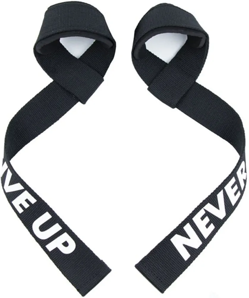 gofidin 1 Pair Gym Sports Fitness Wrist Band Non-Slip Pull Up Weight Lifting Training Silicone Wrist Band Hard Pull Grip Power Strap Sports Secure(Black)